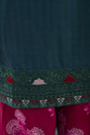Lush by Aleezay – Teal Raw Silk 3pc Dress with Silk Dupatta Lush2