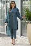 Aabpara Simply Warm Winter Linen 3pc Ready to Wear with Dyed Net Dupatta SWA9