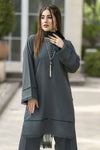 Aabpara Simply Warm Winter Linen 3pc Ready to Wear with Dyed Net Dupatta SWA10