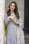 Icy Lavender Hand Embellished 3pc Formal Dress with Organza Dupatta SBS8
