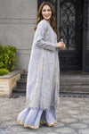 Icy Lavender Hand Embellished 3pc Formal Dress with Organza Dupatta SBS8