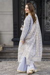 Icy Lavender Hand Embellished 3pc Formal Dress with Organza Dupatta SBS8