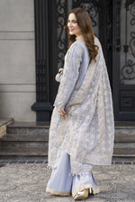 Icy Lavender Hand Embellished 3pc Formal Dress with Organza Dupatta SBS8