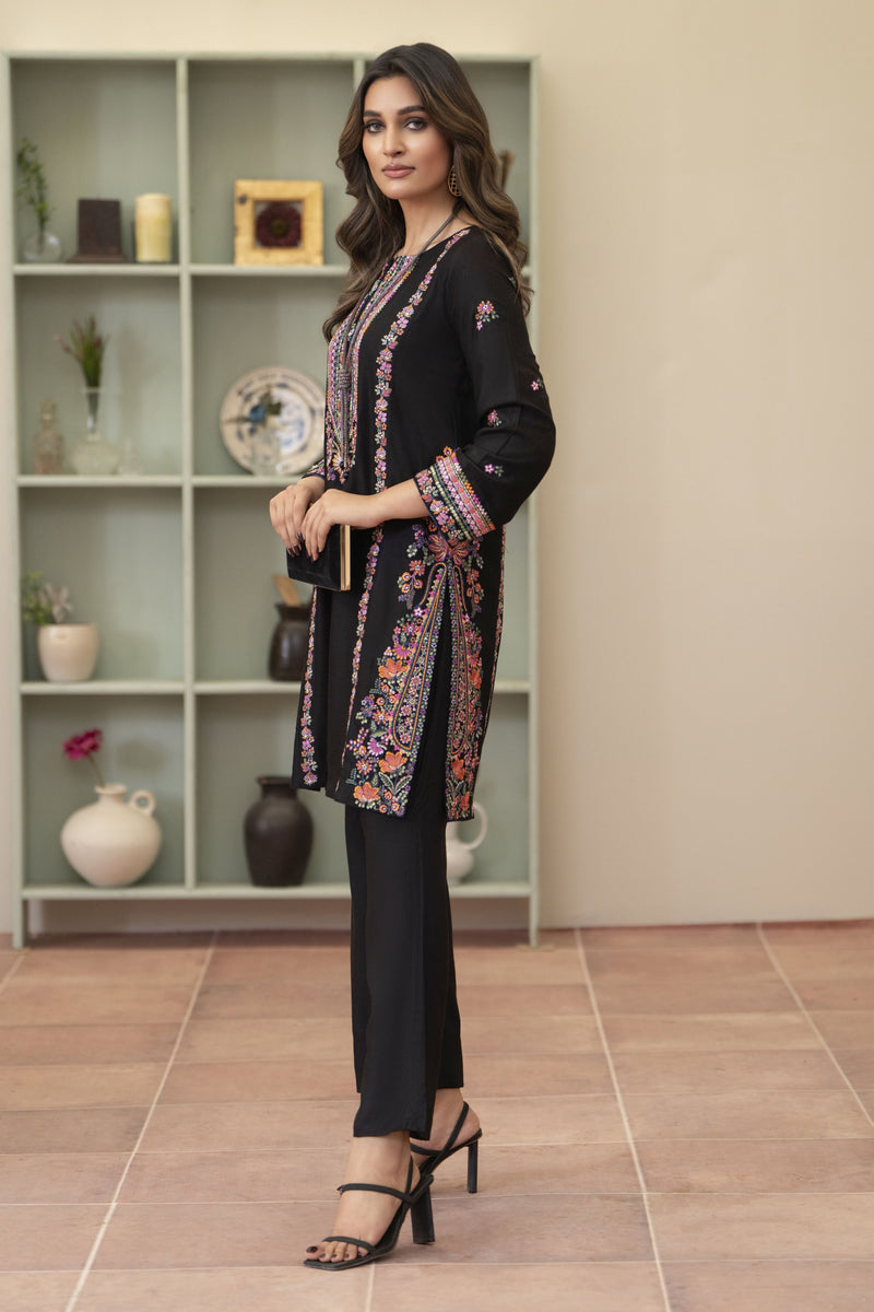 Bloomline Ready to Wear Embroidered Casual Dress by Zaiwa ZBRW2 The Zaibai Bloomline Ready to Wear Embroidered Casual Dress by Zaiwa ZBRW2 The Zaibai