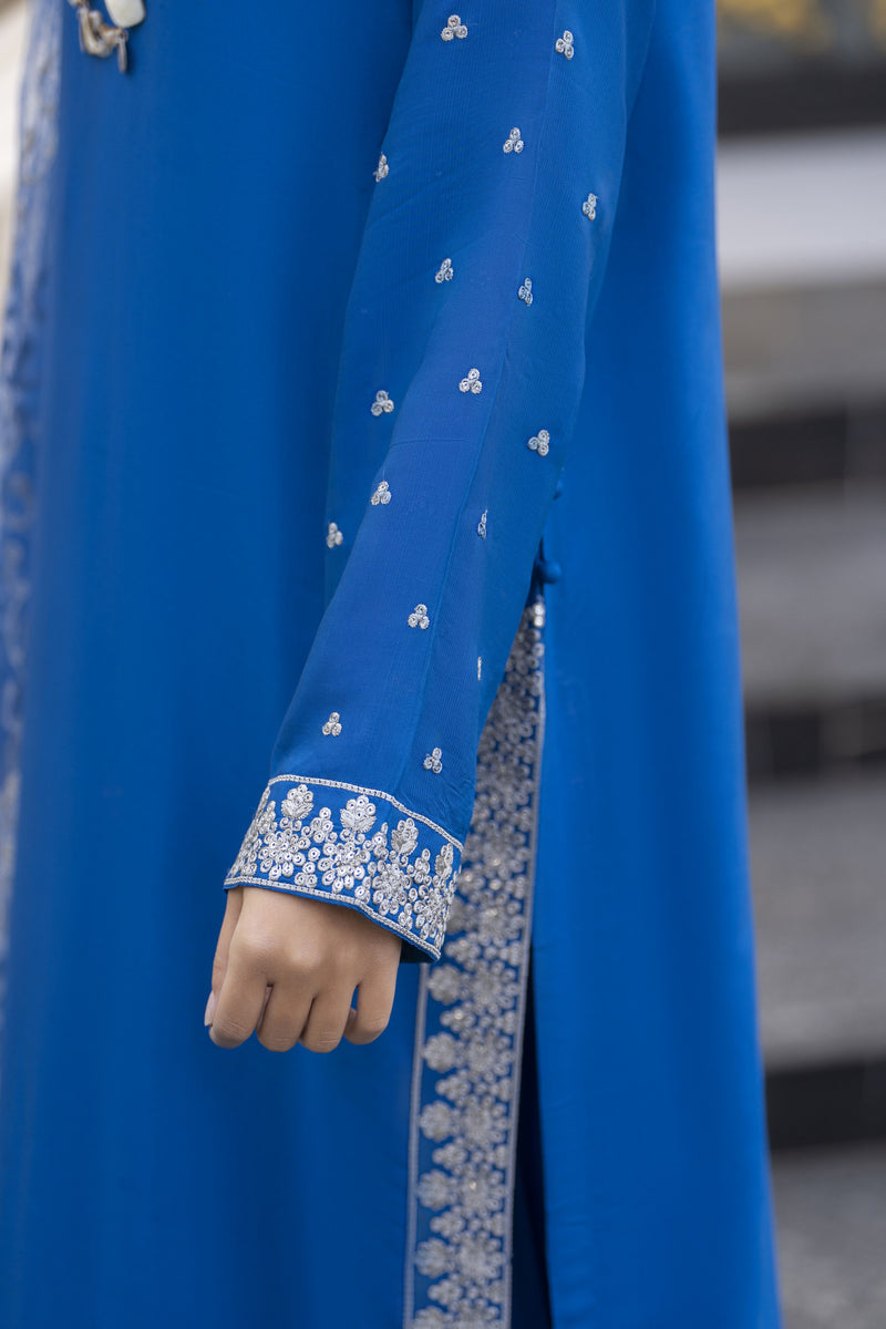 raw silk embroidery dresses designer silk dresses Elegant Hand Embellished Raw Silk Pakistani Designer Dress Nameera by Farooq