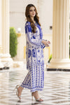 Daily Drapes by Mona – 3pc Raw Silk Suit with Wide Leg Trousers DDR3
