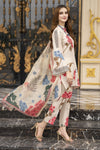 Daily Drapes by Mona – 3pc Printed Raw Silk Co-ord Suit DDR1