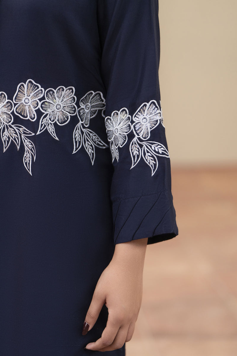 Bloomline Ready to Wear Embroidered Casual Dress by Zaiwa ZBRW6