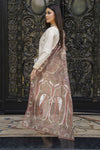 Cream Embroidered Cotton 3pc Women Suit with Dupatta | Baarish by Miski BYM3