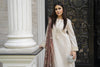 Cream Embroidered Cotton 3pc Women Suit with Dupatta | Baarish by Miski BYM3