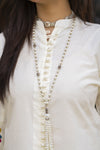Ivory Multicolour Embroidered Cotton 2pc Women Suit | Baarish by Miski BYM2