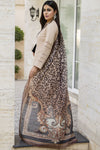 Beige Embroidered Cotton 3pc Women Dress with Dupatta | Baarish by Miski BYM6