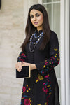 Black Floral Embroidered Cotton 2pc Womenswear Suit | Baarish by Miski BYM1