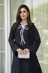 Black Raw Silk Embroidered Farshi Shalwar Set – Chand Sa Libaas by Aleezay | ALS4