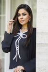 Black Raw Silk Embroidered Farshi Shalwar Set – Chand Sa Libaas by Aleezay | ALS4