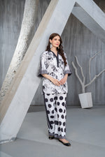 NK Everyday Lawn Co-ords – Monochrome Floral Shirt & Polka Dot Trouser Set NKE7