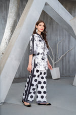 NK Everyday Lawn Co-ords – Monochrome Floral Shirt & Polka Dot Trouser Set NKE7