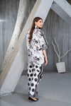 NK Everyday Lawn Co-ords – Monochrome Floral Shirt & Polka Dot Trouser Set NKE7