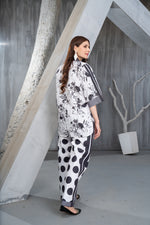 NK Everyday Lawn Co-ords – Monochrome Floral Shirt & Polka Dot Trouser Set NKE7