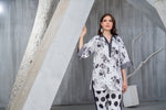 NK Everyday Lawn Co-ords – Monochrome Floral Shirt & Polka Dot Trouser Set NKE7