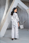 NK Everyday Lawn Co-ords – Monochrome Floral & Stripe Print Set NKE6