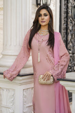 Blush Pink Raw Silk Embroidered Dress – Chand Sa Libaas by Aleezay | ALS1