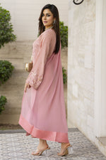 Blush Pink Raw Silk Embroidered Dress – Chand Sa Libaas by Aleezay | ALS1