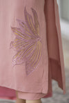 Blush Pink Raw Silk Embroidered Dress – Chand Sa Libaas by Aleezay | ALS1