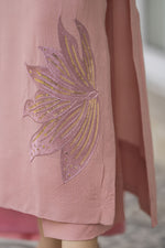 Blush Pink Raw Silk Embroidered Dress – Chand Sa Libaas by Aleezay | ALS1