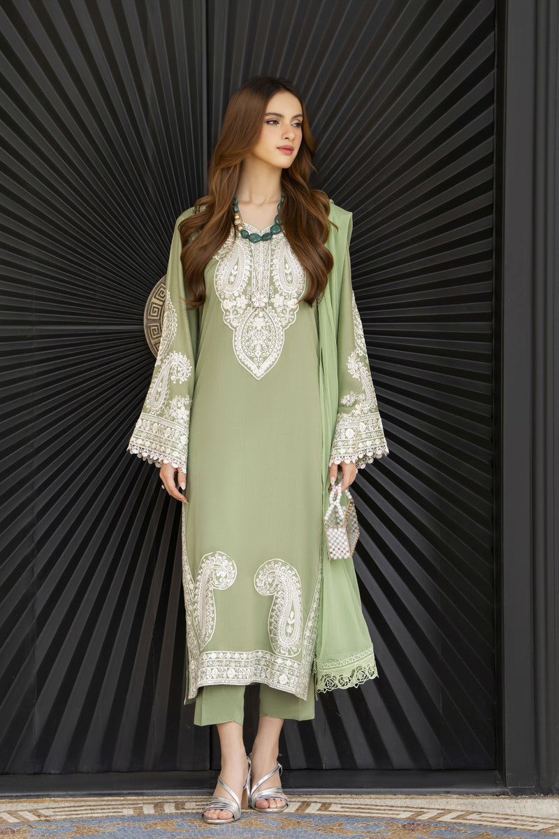 pistachio linen dress Pistachio Open Side Linen Blend Midi Dress