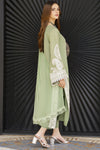 Pistachio Green Embroidered 3pc Linen Dress – Linen Aura by Miski LAM8
