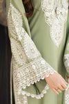 Pistachio Green Embroidered 3pc Linen Dress – Linen Aura by Miski LAM8