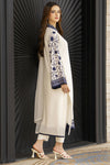 Ivory Blue Embroidered 3pc Linen Pakistani Dress – Linen Aura by Miski LAM6