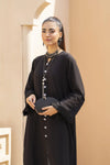 Black Solid and Printed Linen 2pc Ready to Wear Dress by Gul Warun LDG10