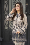 Dawn Petals by Sahar Printed Co-ord Set with Lace Culottes DPS6