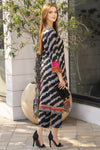 Sakeena Summer Ease – Black Lawn 3pc Dress with Embroidered Chiffon Dupatta SSE6