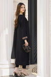 Black Embroidered 3pc Linen Women Dress – Linen Aura by Miski LAM7