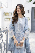3pc Powder Blue Lawn Ready to Wear Pakistani Women Summer Dress by Zaiwa – LTZ4