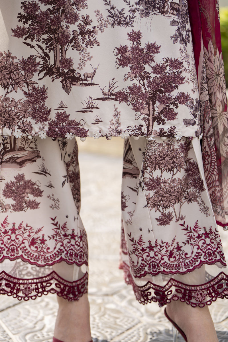 Modern Muse by Arwah – 3pc Printed & Embroidered Grip Suit MMB7