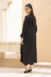 Black Solid Linen 2pc Ready to Wear Dress by Gul Warun LDG4