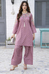 2pc Mauve Embroidered Jacquard Lawn Farshi Shalwar Suit by Zaiwa – LTZ1