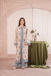 Printed Blue Floral Coord Set – Grip Coords by Sakeena Hasan GCS1