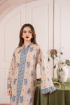 Printed Blue Floral Coord Set – Grip Coords by Sakeena Hasan GCS1
