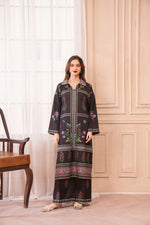 Black Floral Long Coord Set – Grip Coords by Sakeena Hasan GCS5