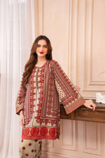 Beige and Maroon Ethnic Print Coord Set – Grip Coords by Sakeena Hasan GCS8