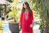 Radiant Red Embroidered 3pc Raw Silk Suit – Ros1 by Gul Warun