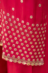 Radiant Red Embroidered 3pc Raw Silk Suit – Ros1 by Gul Warun