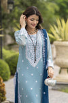 Whispers by Aleezay – Powder Blue Chiffon 3pc Ready to Wear Dress WBA5