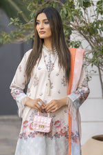 Peach & Cream 3pc Lawn Suit | Garmi Ka Jora by Dress Code GKJ3