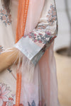 Peach & Cream 3pc Lawn Suit | Garmi Ka Jora by Dress Code GKJ3